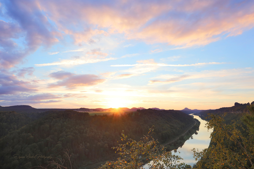 View over the river Elbe